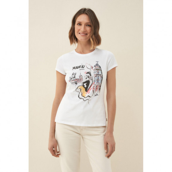 SALSA JEANS Camisetas Mujer Camiseta Dibujo Madrid