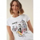 SALSA JEANS Camisetas Mujer Camiseta Dibujo Madrid