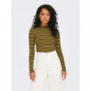 JACQUELINE DE YONG Camisetas Mujer Camiseta Manga Larga Fransiska Dried Tobacco