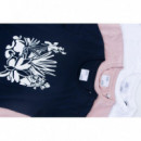 ECRU Camisetas Mujer Camiseta Mujer Orgánica Pol Montserrat Plantas