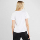 DEDICATED Camisetas Mujer Camiseta Mysen Work Hard Pizza White