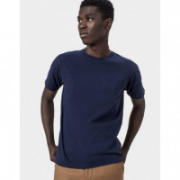 Camisetas Hombre Camiseta COLORFUL STANDARD de Algodón Orgánico Azul