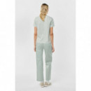 ECOALF Camisetas Mujer Camiseta Underlined Light Moss