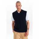 ANERKJENDT Jerséis y Sudaderas Chaleco Akkarsten Dark Navy