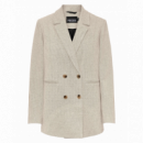PIECES Chaquetas Mujer Chaqueta Blazer Haven Whitecap Grey Melange