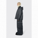 RAINS Chaquetas Hombre Chaqueta Unisex Padded Nylon Slate