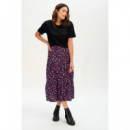 SUGARHILL BRIGHTON Falda Felicity Tiered  Black/multi Leopard Love