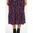 SUGARHILL BRIGHTON Falda Felicity Tiered  Black/multi Leopard Love