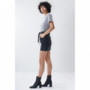SALSA JEANS Falda Push In Secret Glamour Negra Lavada