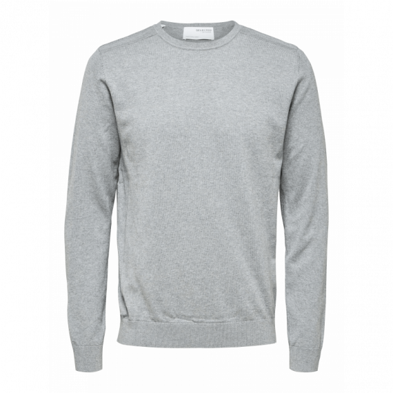 SELECTED Jerséis y Sudaderas Jersey Berg Algodón Pima Medium Grey Melange