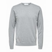 SELECTED Jerséis y Sudaderas Jersey Berg Algodón Pima Medium Grey Melange