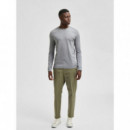 SELECTED Jerséis y Sudaderas Jersey Berg Algodón Pima Medium Grey Melange