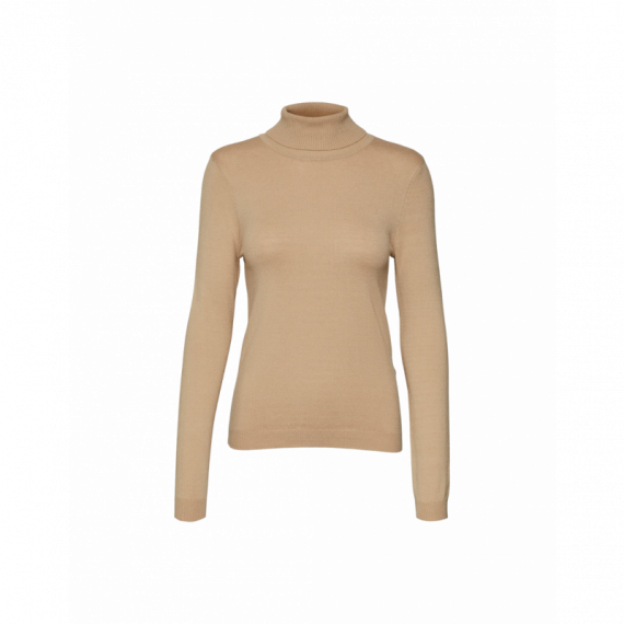 VERO MODA Jerséis y Sudaderas Jersey Cuello Alto Irish Cream Happiness
