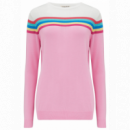 SUGARHILL BRIGHTON Jerséis y Sudaderas Jersey Rita Pink Rainbow Split