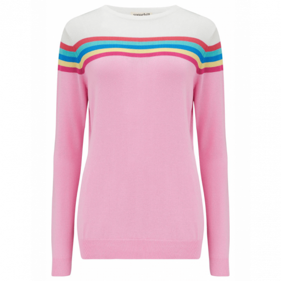 SUGARHILL BRIGHTON Jerséis y Sudaderas Jersey Rita Pink Rainbow Split
