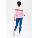 SUGARHILL BRIGHTON Jerséis y Sudaderas Jersey Rita Pink Rainbow Split