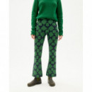 THINKING MU Pantalones Pantalón Macius Squares Verde