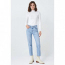 SALSA JEANS Vaqueros Mujer Pantalón Vaquero True Cropped Slim Claro