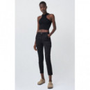 SALSA JEANS Pantalones Cargo Cropped Secret Glamour Negros
