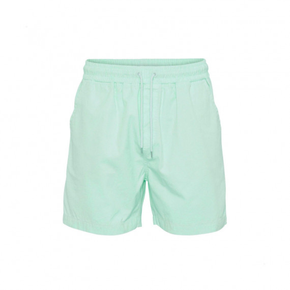 COLORFUL STANDARD Bermudas Pantalones Cortos de Sarga Orgánica - Light Aqua