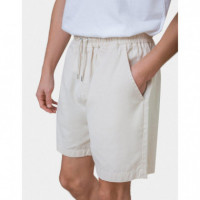 COLORFUL STANDARD Bermudas Pantalones Cortos de Sarga Orgánica - Light Aqua