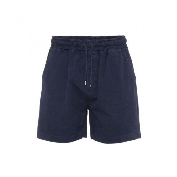 COLORFUL STANDARD Bermudas Pantalones Cortos de Sarga Orgánica - Navy Blue