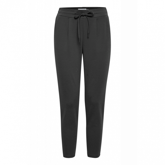 Pantalones ICHI Kate Cropped Dark Grey Melange