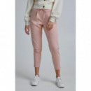 ICHI Pantalones Kate Cropped Rose Smoke Melange