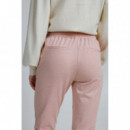 ICHI Pantalones Kate Cropped Rose Smoke Melange