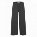Pantalones ICHI Kate Wide Dark Grey Melange
