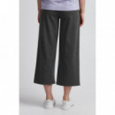 Pantalones ICHI Kate Wide Dark Grey Melange