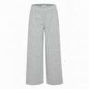 Pantalones ICHI Kate Wide Grey Melange