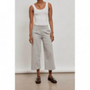 Pantalones ICHI Kate Wide Grey Melange