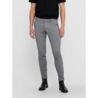 ONLY&SONS Pantalones Mark Tejido Jogger Medium Grey Melange