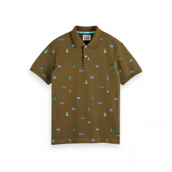 SCOTCH & SODA Polos Polo de Piqué Orgánico Printed