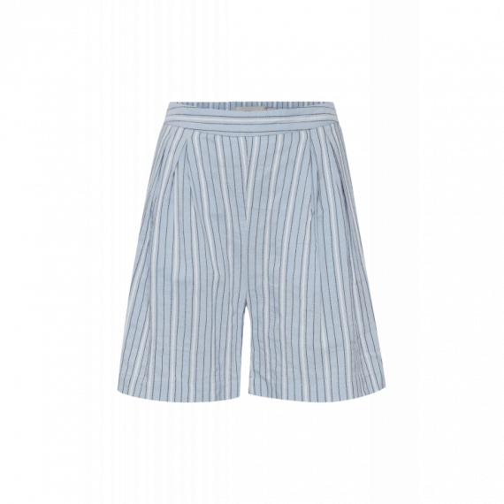 ICHI Pantalones Short Garcelle Chambray Blue