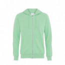 COLORFUL STANDARD Jerséis y Sudaderas Sudadera Clásica Orgánica con Cremallera Faded Mint