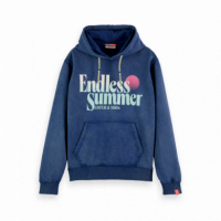 SCOTCH & SODA Jerséis y Sudaderas Sudadera con Capucha y Logo Teñido en Prenda