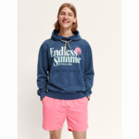 SCOTCH & SODA Jerséis y Sudaderas Sudadera con Capucha y Logo Teñido en Prenda