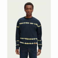 SCOTCH & SODA Jerséis y Sudaderas Sudadera de Cuello Redondo de Felpa con Teñido Anudado