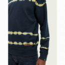 SCOTCH & SODA Jerséis y Sudaderas Sudadera de Cuello Redondo de Felpa con Teñido Anudado