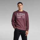 G-STAR RAW DENIM Jerséis y Sudaderas Sudadera Originals Stamp Vineyard Wine