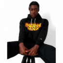 CHAMPION ROCHESTER Jerséis y Sudaderas Sudadera Stranger Things X Champion Negra Unisex