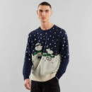 DEDICATED Jerséis y Sudaderas Suéter Mora Double Scarf Navy