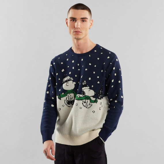 DEDICATED Jerséis y Sudaderas Suéter Mora Double Scarf Navy