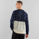 DEDICATED Jerséis y Sudaderas Suéter Mora Double Scarf Navy