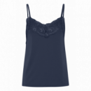 ICHI Camisetas Mujer Top Like Azul