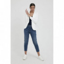 ICHI Camisetas Mujer Top Like Azul