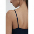 ICHI Camisetas Mujer Top Like Azul