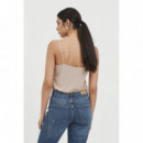 ICHI Camisetas Mujer Top Like Rosa